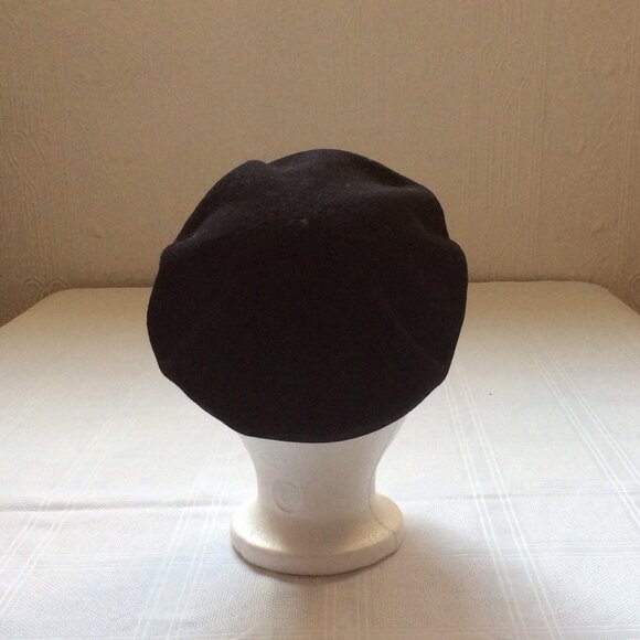 Vintage mid century Kangol black felt beret, perfect condition - Picture 3 of 4